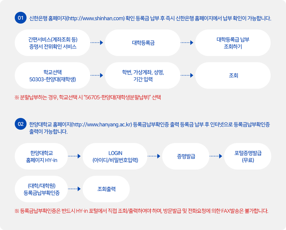 학사안내-등록금 납부 확인